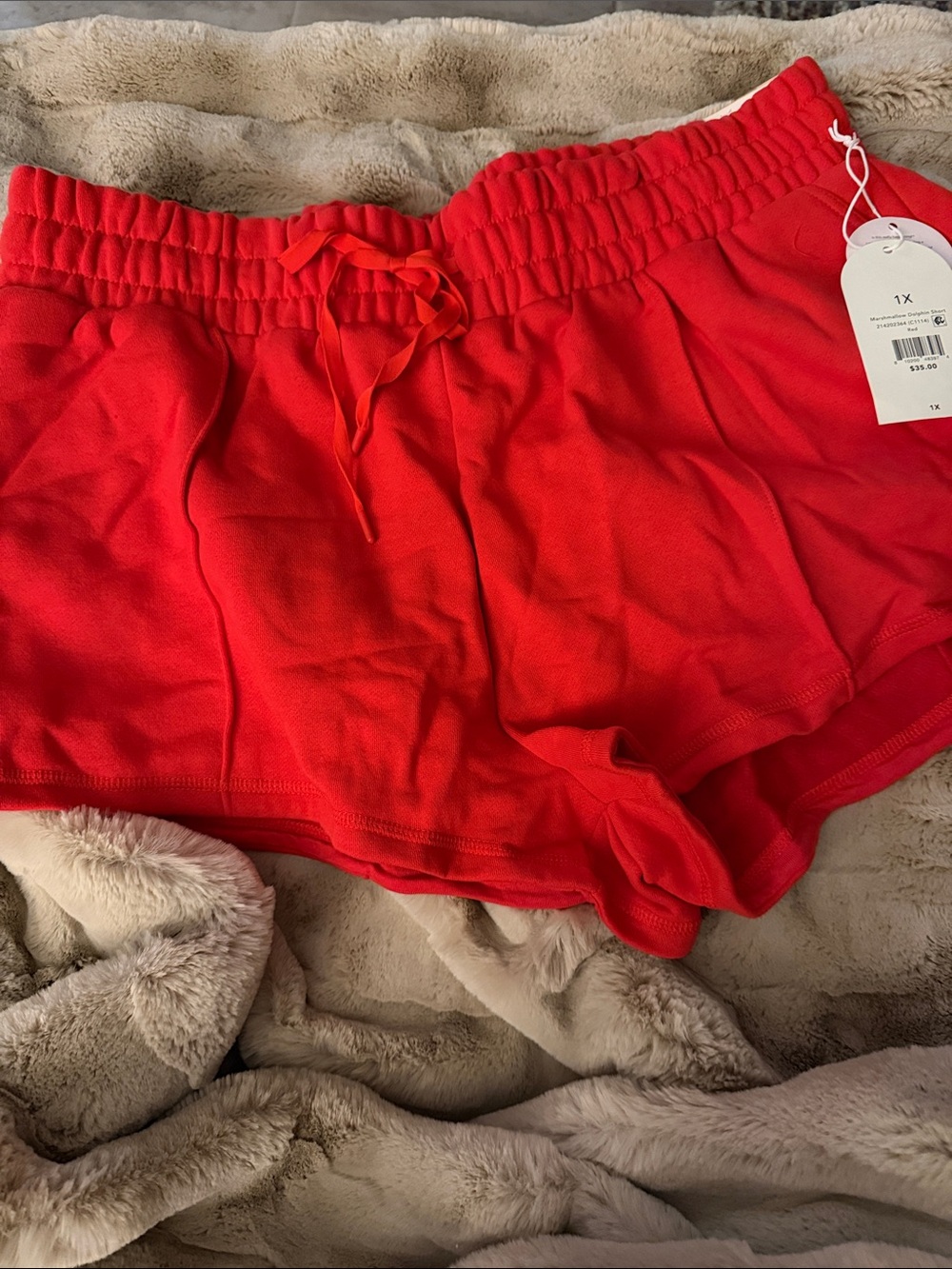 Blogilates Women’s Red Marshmallow Dolphin Shorts